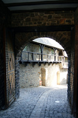 Fototapeta premium Entrance gate of the medieval castle of Altena (North Rhine-Westphalia, Germany)