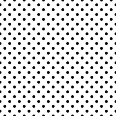 Seamless Black and White Polka Dot Background
