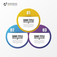 Infographics template. Business concept with 3 steps. Vector