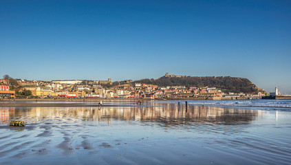 The beach in Scarborough in north Yorkshire