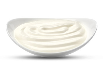 Fototapeta na wymiar Greek yogurt isolated on white