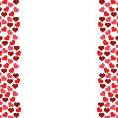 Fototapeta premium hearts love frame seamless pattern design vector illustration eps 10