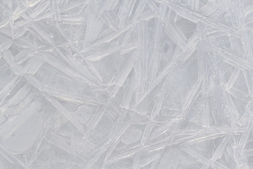Pattern of frozen water