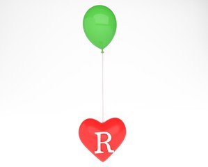 heart with r  letter