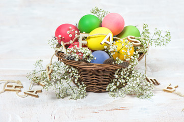 Easter eggs flowers Festive decoration