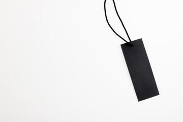 Isolated black blank price tag