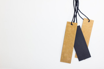 Isolated group of blank price tag