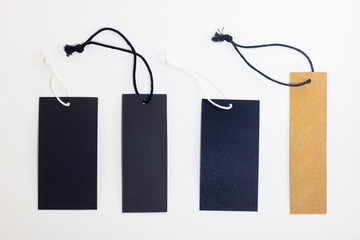 Isolated group of blank price tag