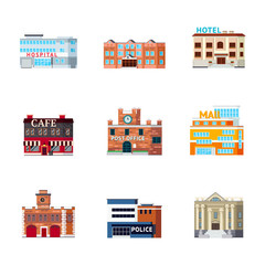 Urban Buildings Icon Set