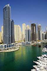 Fototapeta na wymiar Dubai Marina, United Arab Emirates, Asa