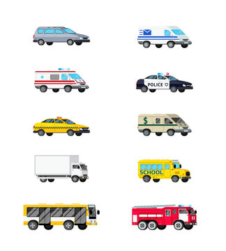 Motor Vehicles Icon Set