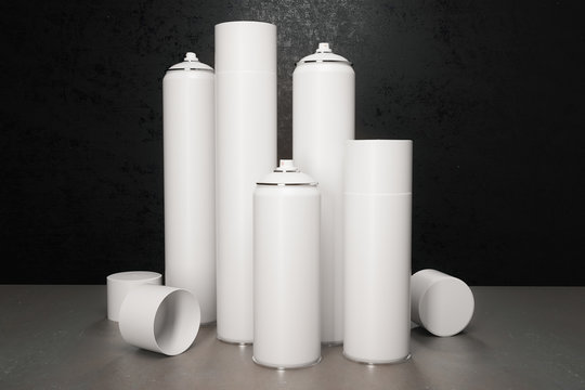 Fototapeta white spray paint bottle