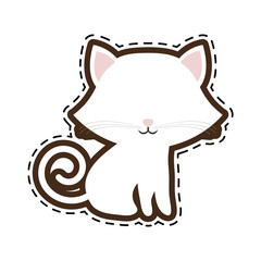 cat breed animal mammal cut line vector illustration eps 10