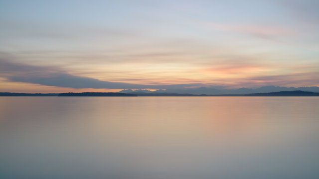 Smooth scenic sunset.