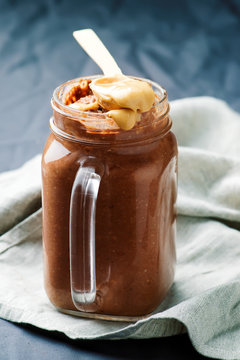 Peanut Butter Chocolate Overnight Oats In To The Jar