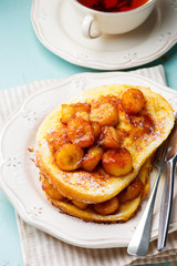 French toast with banana