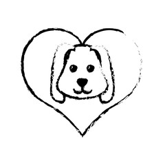 dog animal pet ear long love sketch vector illustration eps 10