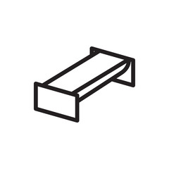 garden bench icon illustration