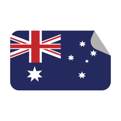 australian flag patrotic country sticker vector illustration eps 10