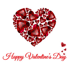 Happy Valentines day vector greeting card design