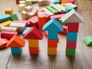 increasing arrow made by building blocks