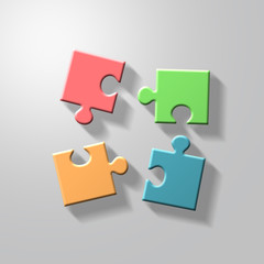 infographic puzzle for business presentation