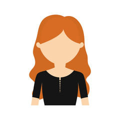 character young woman black shirt vector illustration eps 10