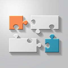 infographic puzzle for business presentation