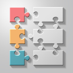 infographic puzzle for business presentation