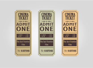 Retro cinema tickets