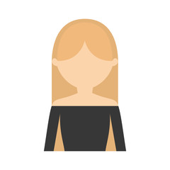 character blonde woman gray blouse vector illustration eps 10