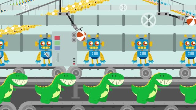 Toys Factory in Cartoon Style