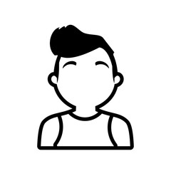 avatar man sport life outline vector illustration eps 10