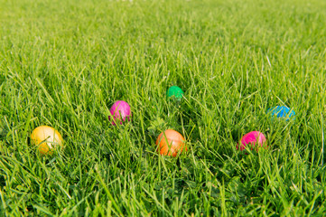 Colorful easter eggs