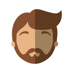 character face man bearded hairstyle shadow vector illustration eps 10