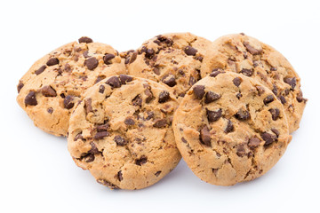 Cookies nuts on the  isolated on white background.