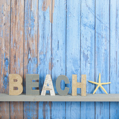 Beach background with text