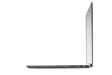 Laptop isolated on white with blank screen and clipping path