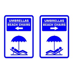 Umbrellas - Beach chairs