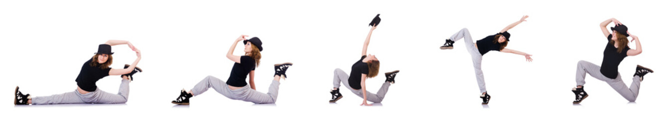 Woman dancer dancing modern dances