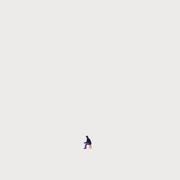 Man sitting on a tree stump