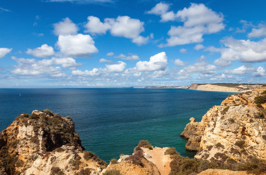 Algarve coastline near Ponta da Piedade, Lagos, Portugal