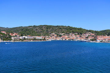 Fototapeta na wymiar Town Vela Luka on island Korcula, Croatia. 