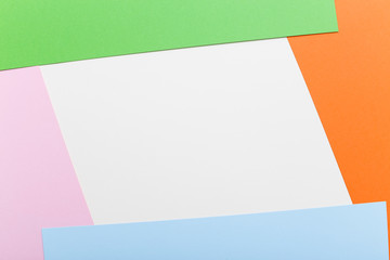 frame paper background, top view flat lay