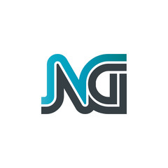 Initial Letter NG Linked Design Logo