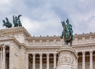 Fototapeta na wymiar Altar of the Fatherland in Rome Italy