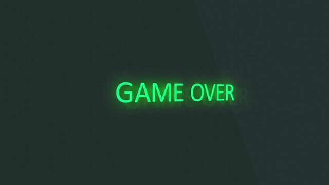Game Over Interface on an arcade 
