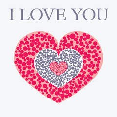 circle heart i love you purple