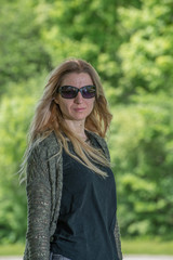 Portrait of a woman in park