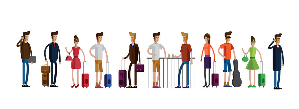 Trip, travel, vector illustration of a flat style.